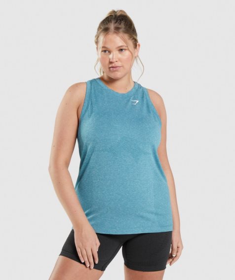 Podkoszulki Gymshark Vital Seamless 2.0 Light Damskie Turkusowe | PL 271YDR